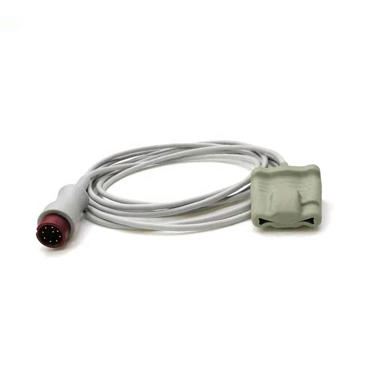 Compatible Biolight/BLT S10/S12 oximax tech adult soft tip spo2 sensor/probe cable