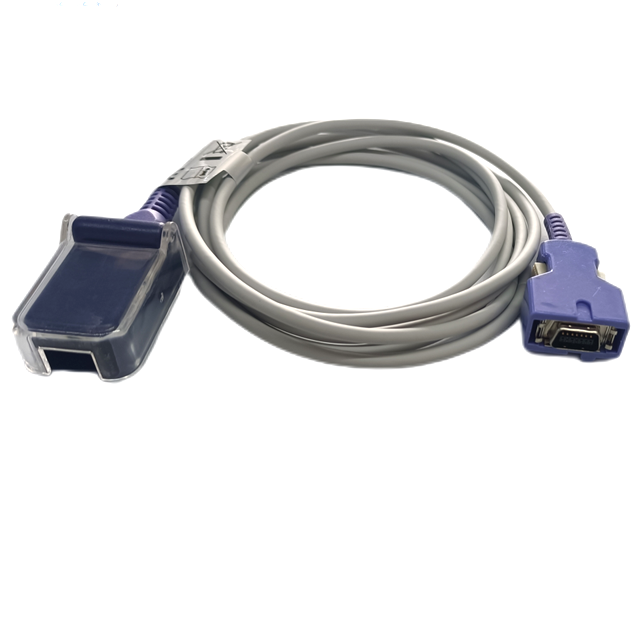 Medical Supplies SpO2 Sensor Extension Cable Doc-10 Amp 14 Pin to Db9 Pin for Nellcor 2.4m SpO2 Sensor Extension Cable