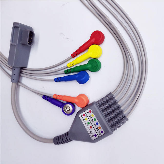 New product for MDN, 4/6Lead ECG Cable and Leadwires,7/12 Pin, Snap, AHA, China Medical, hot saling
