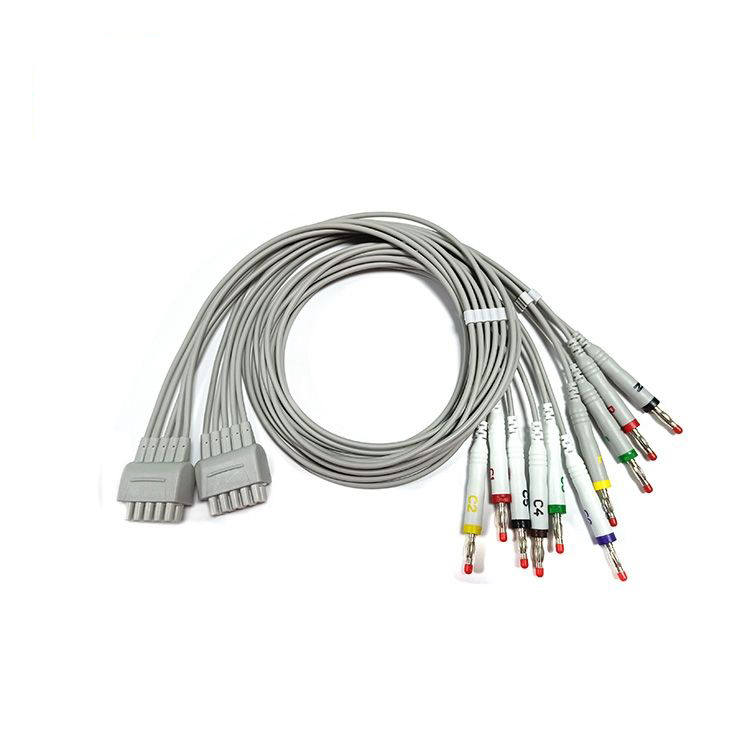 GE Marquette MAC500/1200 EKG Cable Leadwires 10 lead,Banana