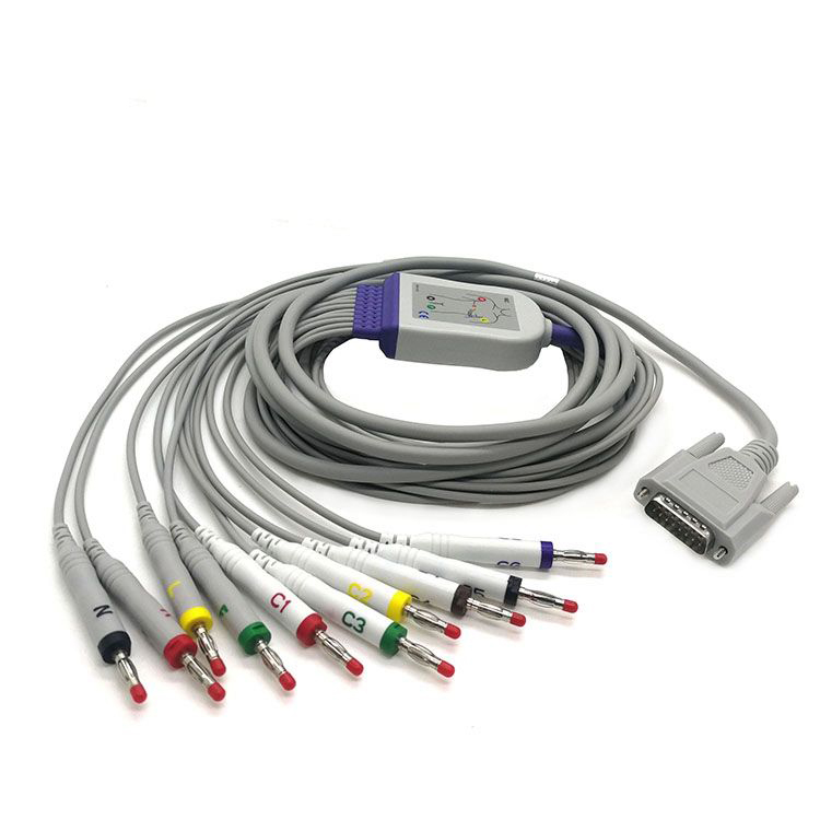 10 Leads Nihon Kohden Connector EKG Cable Compatible 9130 ECG Cable