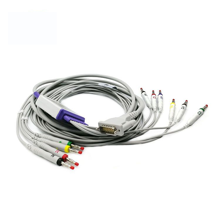 ECG EKG Patient Cable Contec/Schiller AT1, AT2 12 Lead EKG 10 Lead Banana