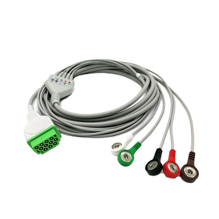 Compatible for GE B125 MAC2000 vivid i ecg cable vivid q ecg c 5 Lead ecg cable leadwire