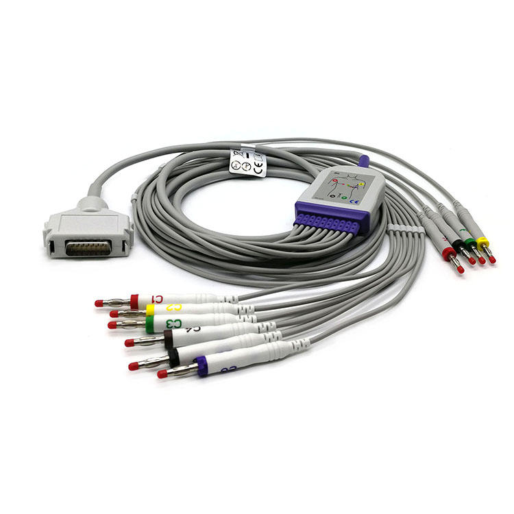 One-piece Fukuda Denshi FX 2111 ECG EKG Cable 10 lead ecg cable with banana