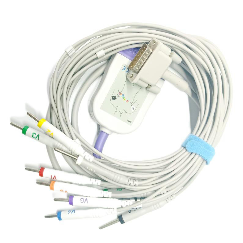 Compatible CardioTech/Cardiovex/Bionet/Contec/Mortara/Burdick/Woodway 10 Lead 12 Lead ECG EKG Cable