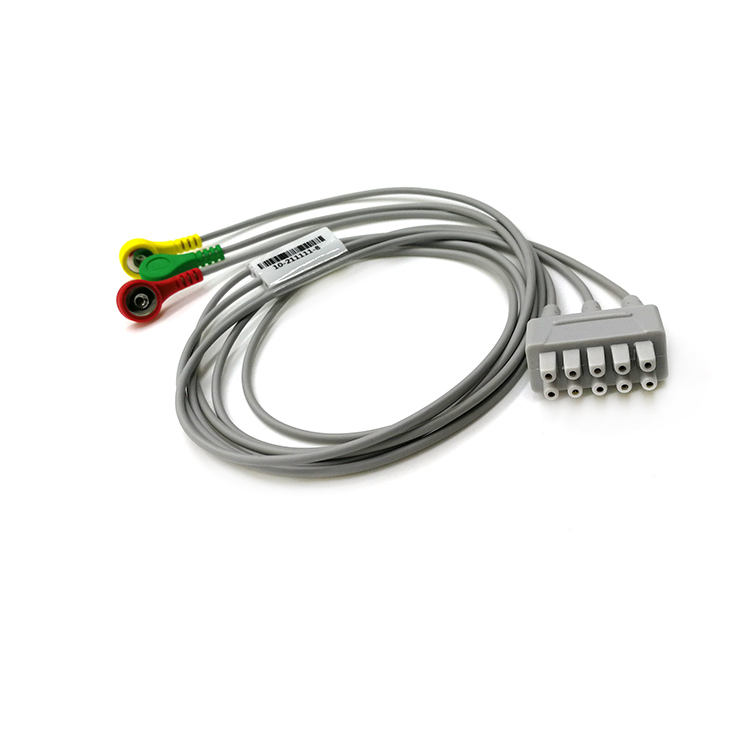 3-lead Ecg Cable Lead Wires With Grabber Iec Cable Ce&iso13485