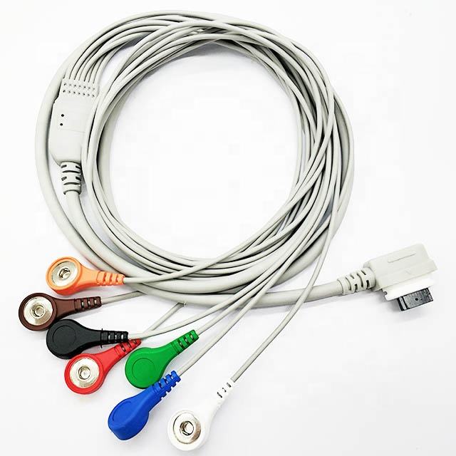 Compatible GE 5 Leads Holter Ecg Cable