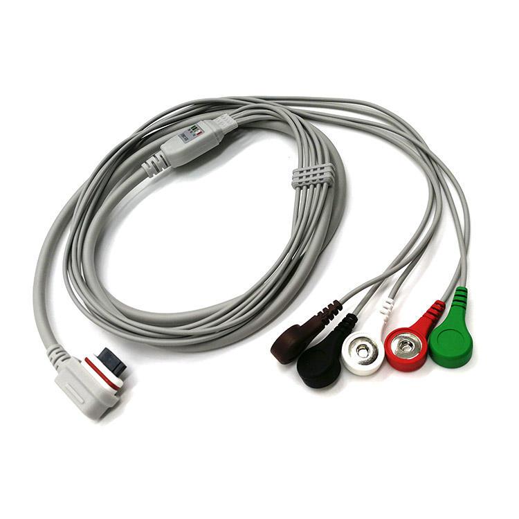 5 Lead Ge Ecg Aha Ecg Holter Cable For Ge Seer Ligh