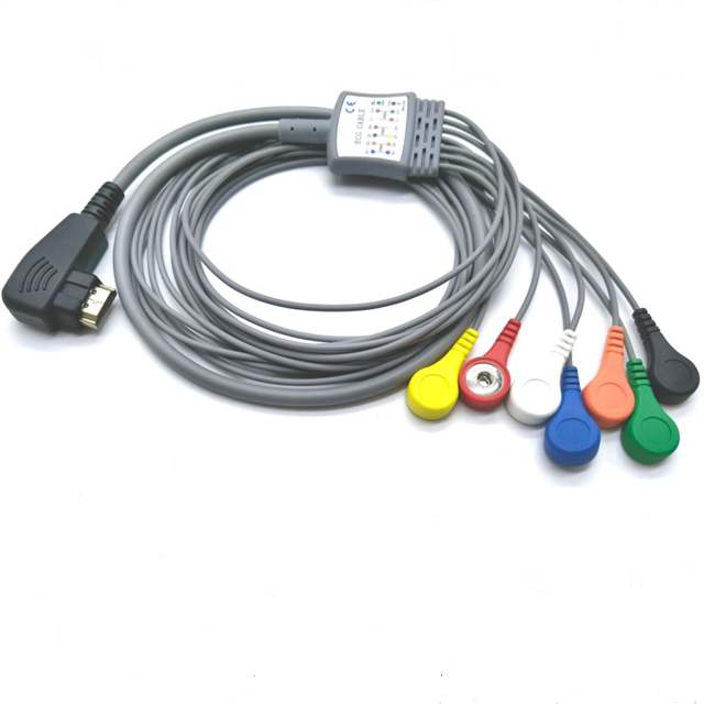 Factory Price! DMS 300-3A 10 leads 12 channel holter ecg cable,TPU material