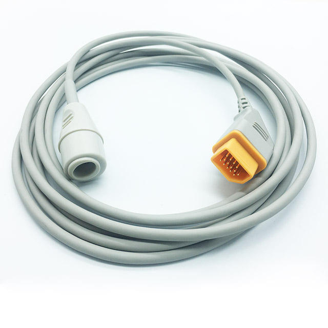14-Pin Nihon Kohden Compatible IBP adapter cable to B.Bruan transducer