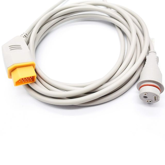 Nihon Kohden BSM73 IBP adapter cable, Recgtangle 14pin to BD transducer