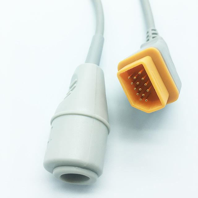 Nihon Kohden BSM73 IBP adapter cable, NK Recgtangle 14pin to Edwards transducer