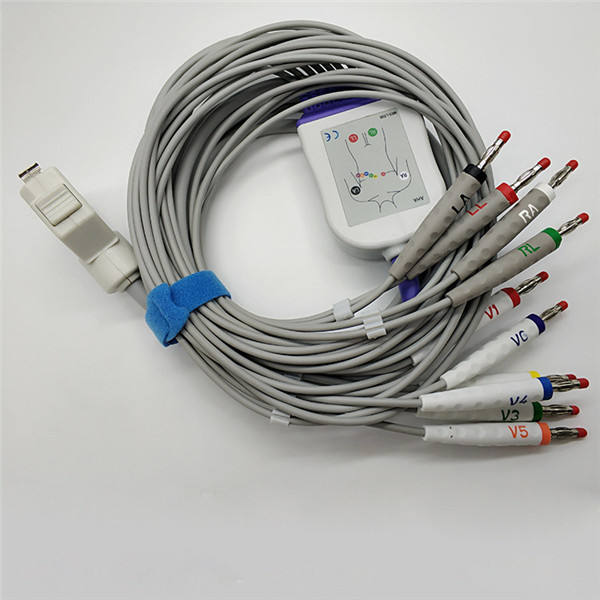 Fukuda 10 lead EKG Cable, AHA, China Medical product,CE patient monitoring