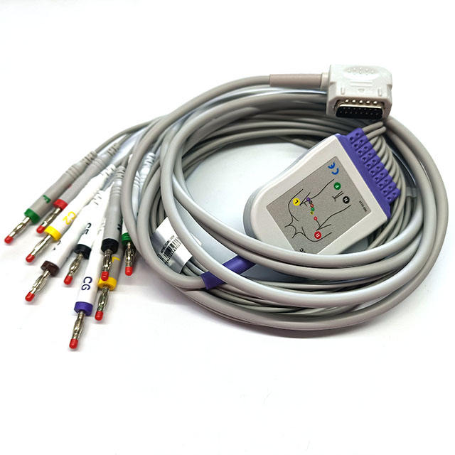 KENZ EKG cable 10 leads banana DB15 1020000064